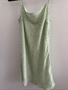 PacSun Light Green Floral Slip Midi Dress